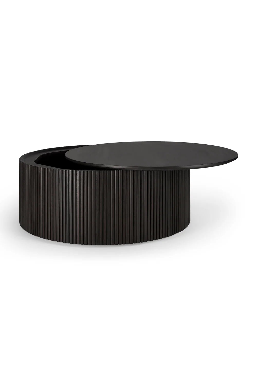 Luxury Roller Max Round Wood Storage Coffee Table Modern Italian Style for Villa