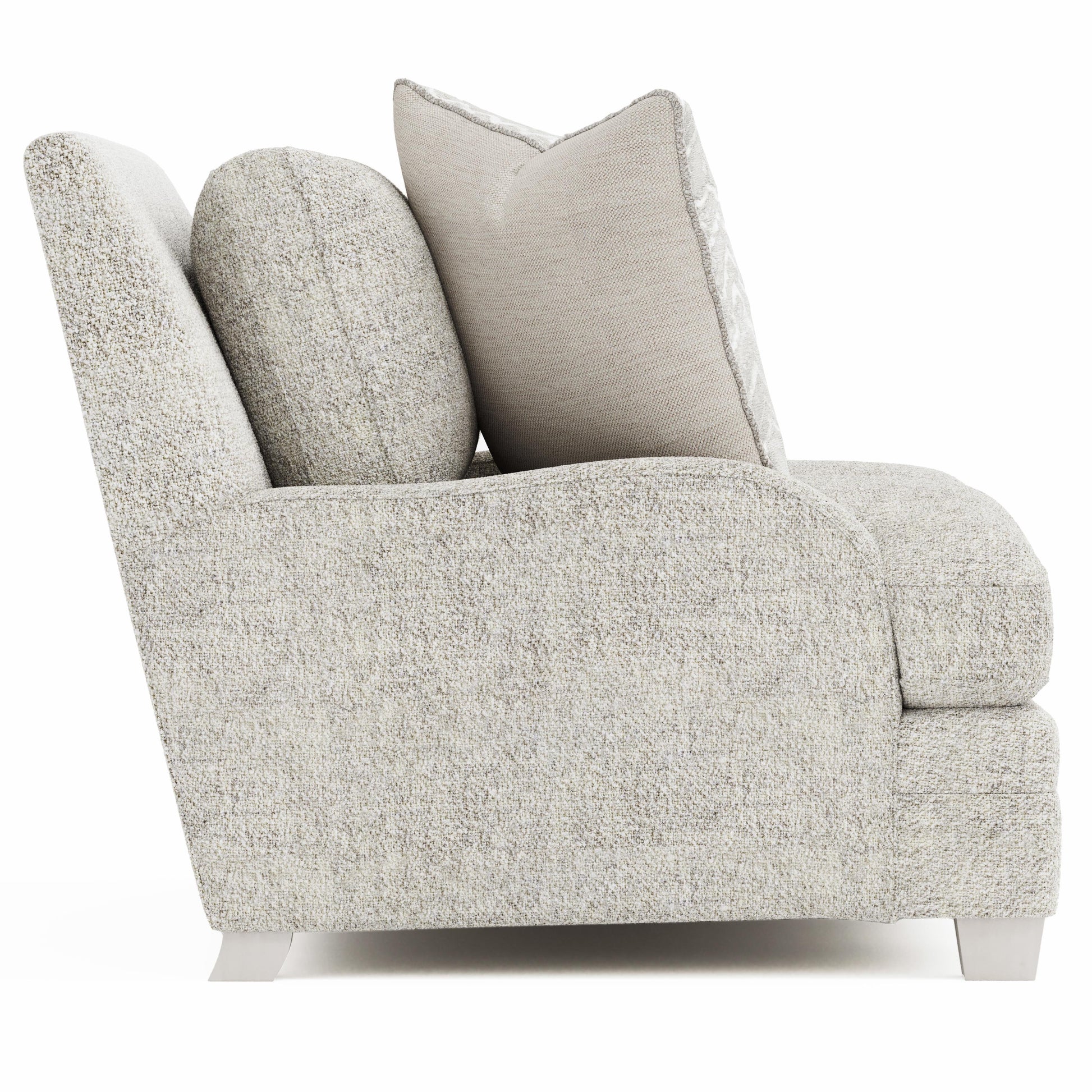 Luxury Rollins Fabric Loveseat Modern Italian Style for Villa