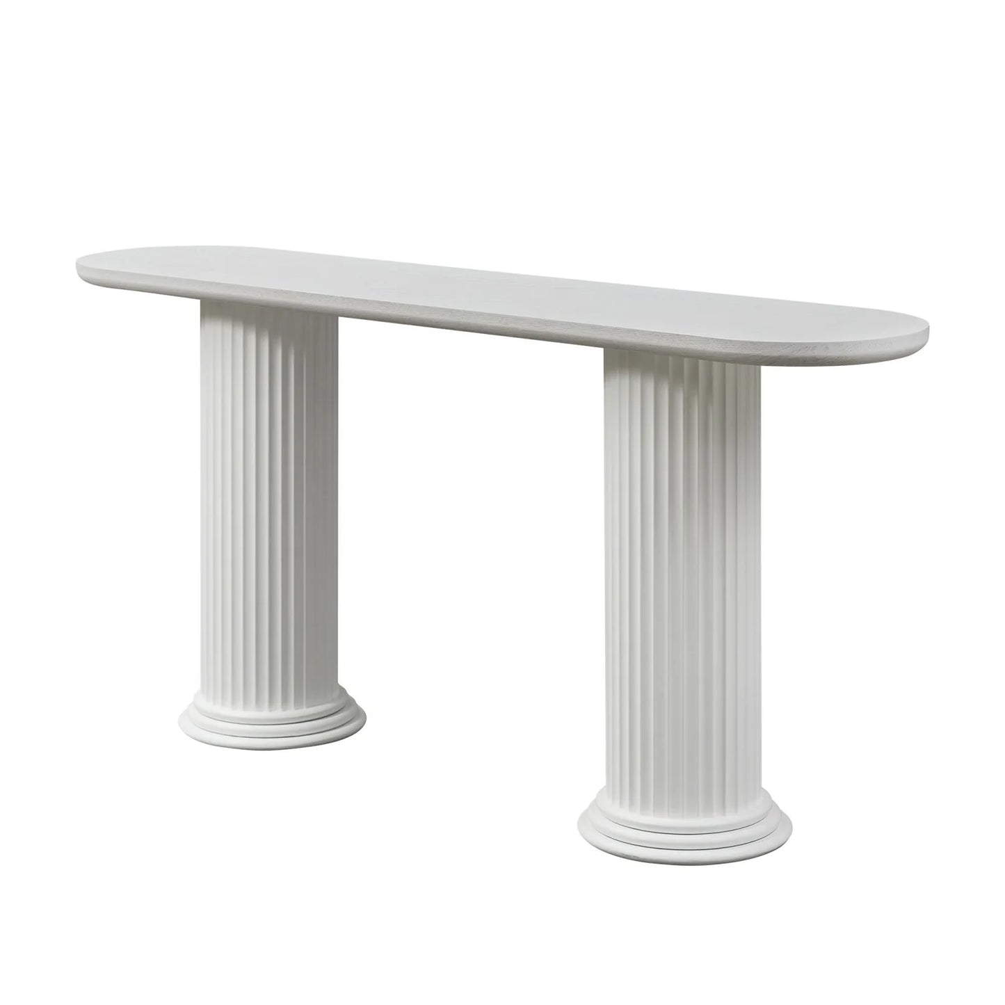 Luxury Roman Column White Console Table Modern Italian Style for Villa