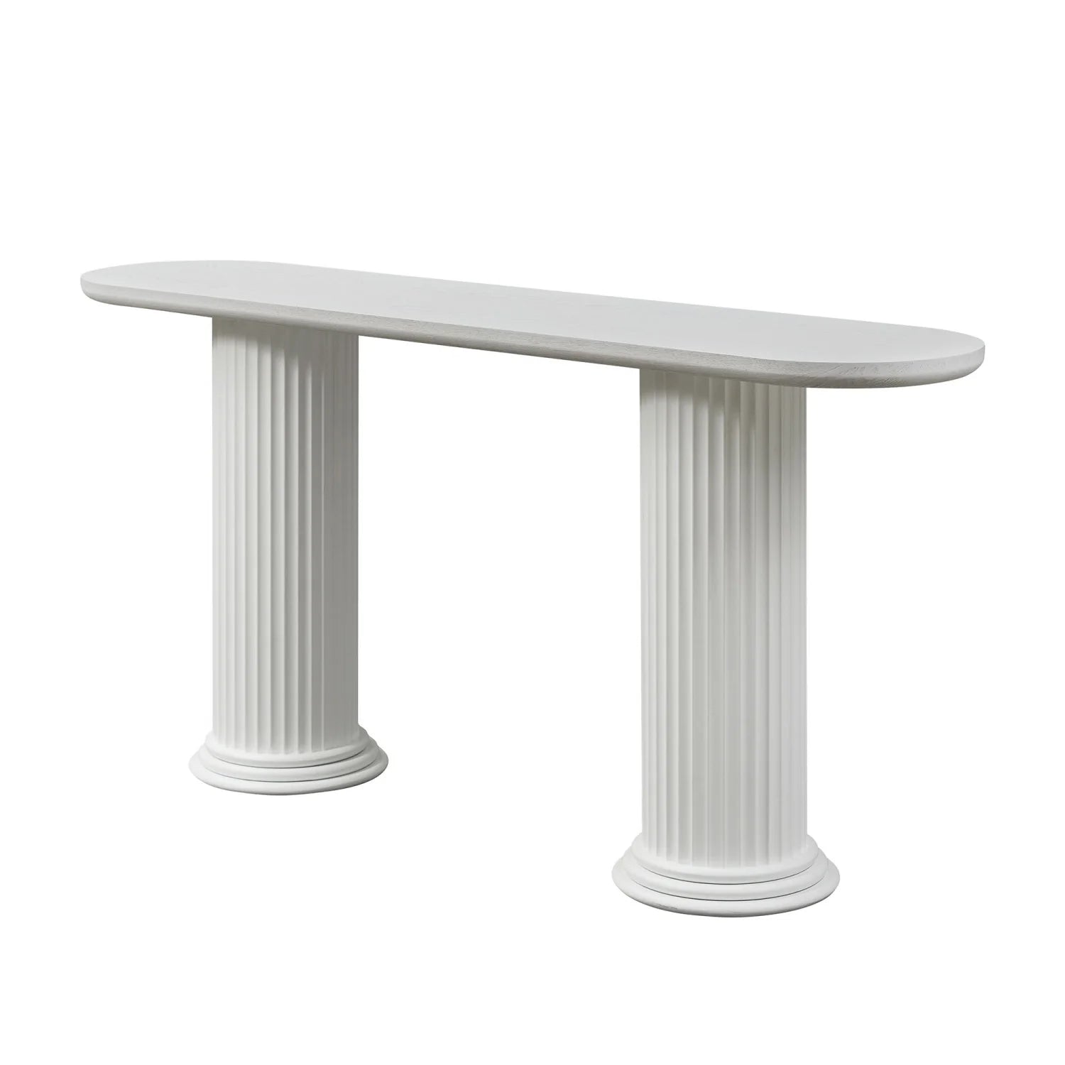 Luxury Roman Column White Console Table Modern Italian Style for Villa