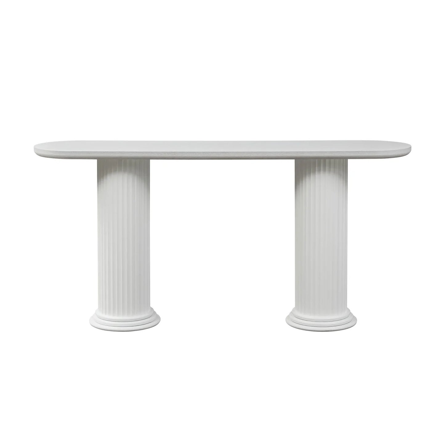 Luxury Roman Column White Console Table Modern Italian Style for Villa