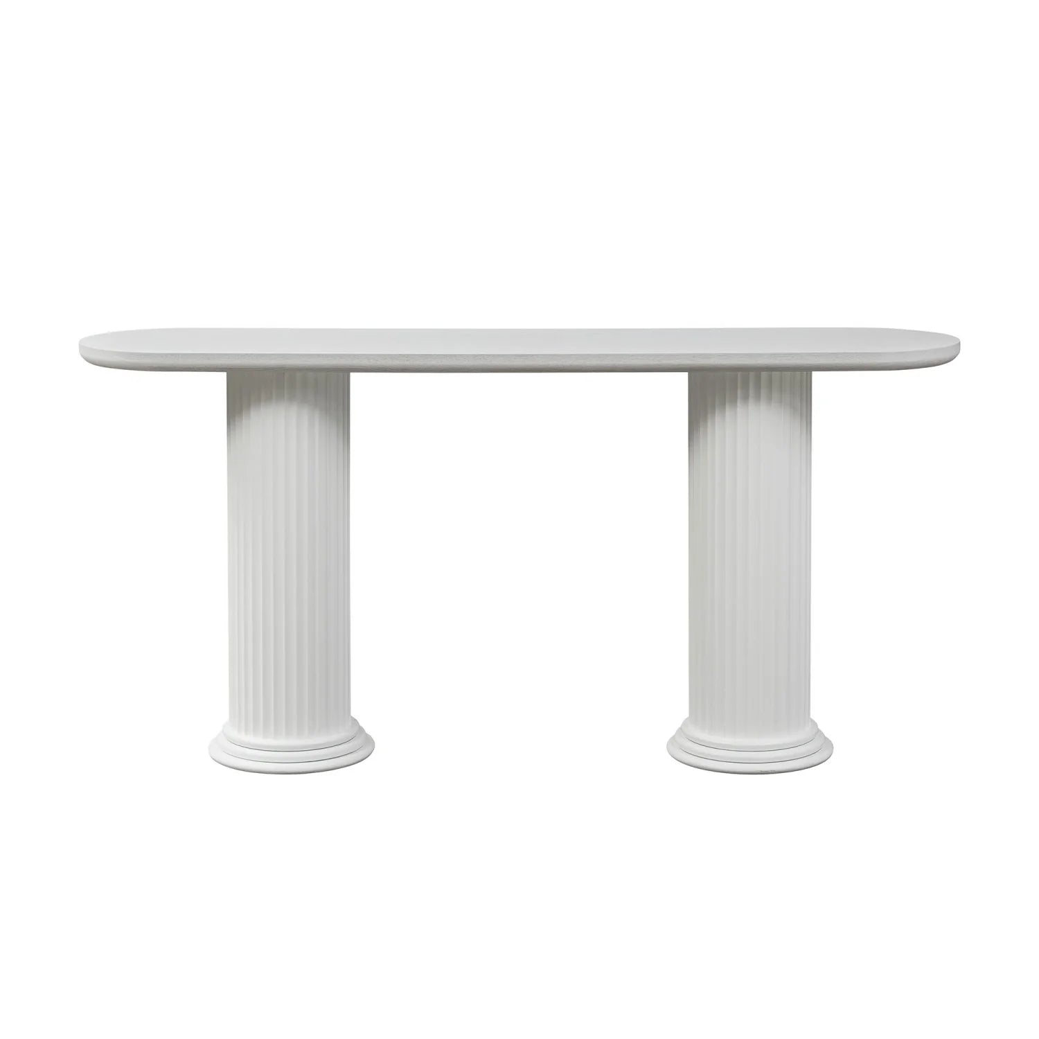 Luxury Roman Column White Console Table Modern Italian Style for Villa