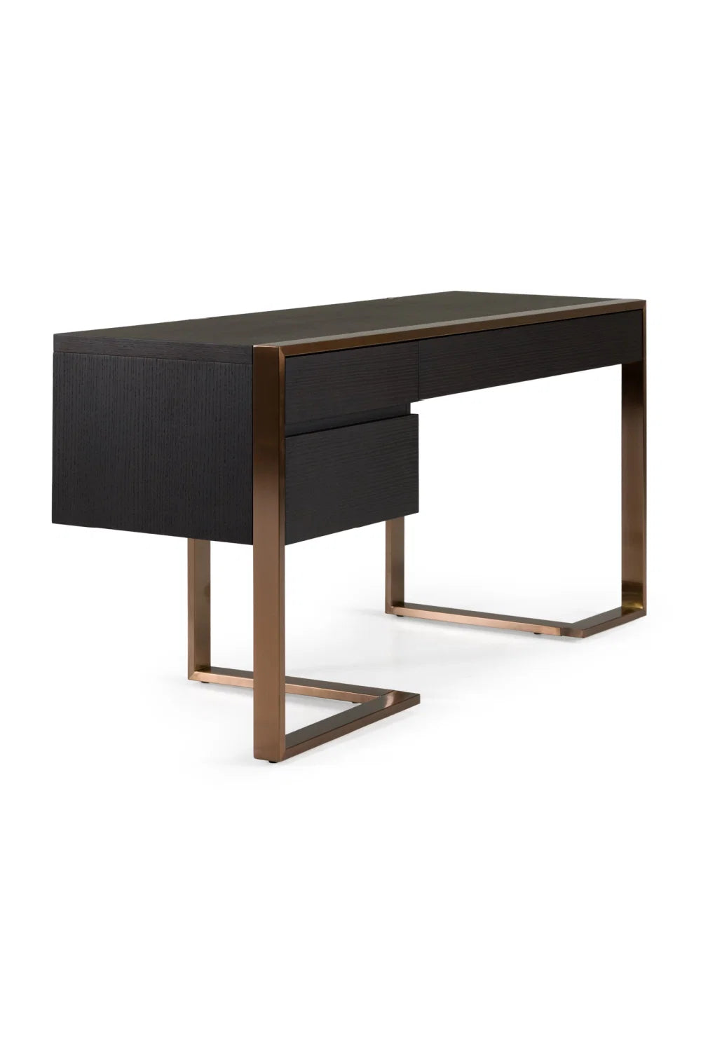 Luxury Rose Gold 3-Drawer Modern Desk European Style for Villa