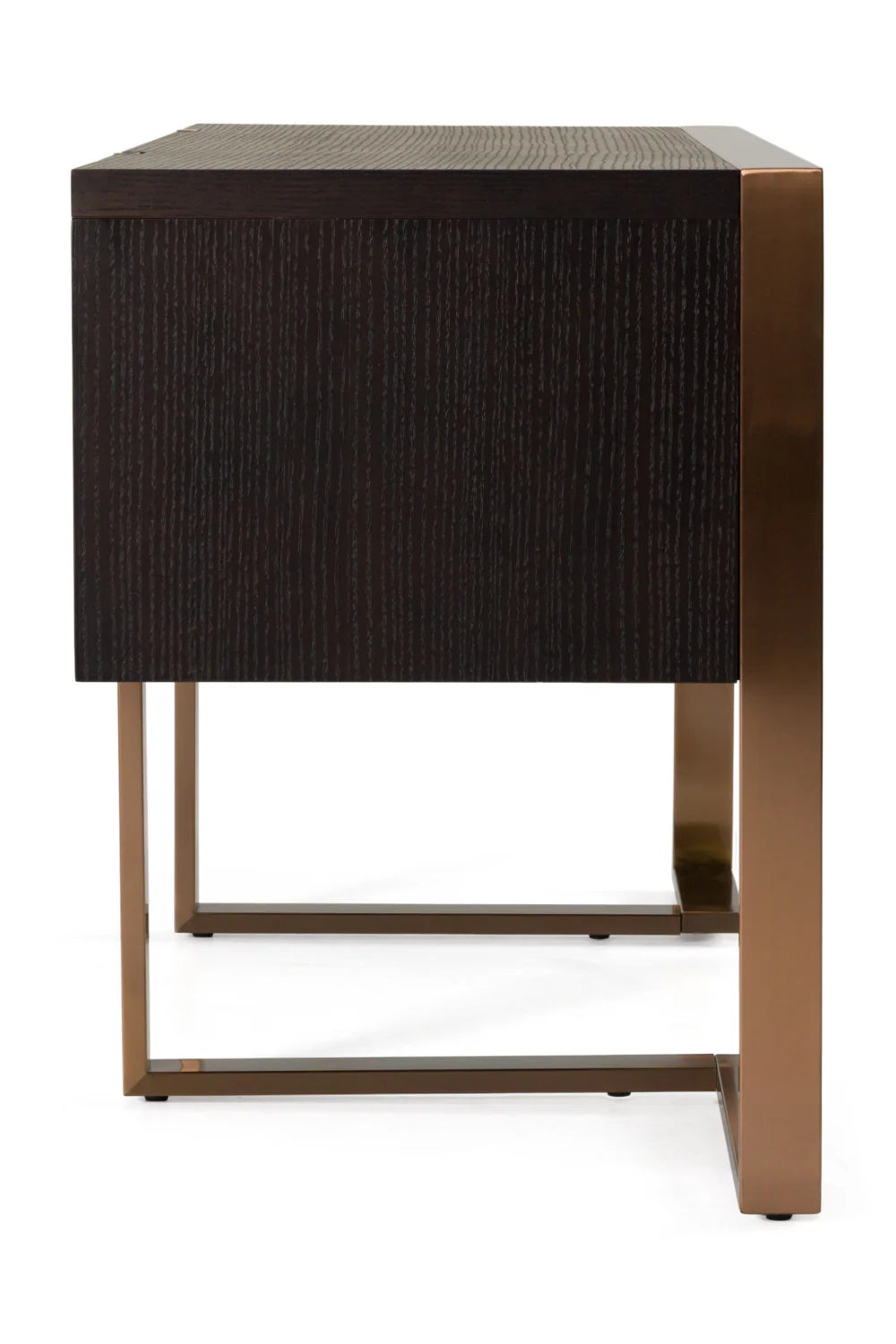 Luxury Rose Gold 3-Drawer Modern Desk European Style for Villa