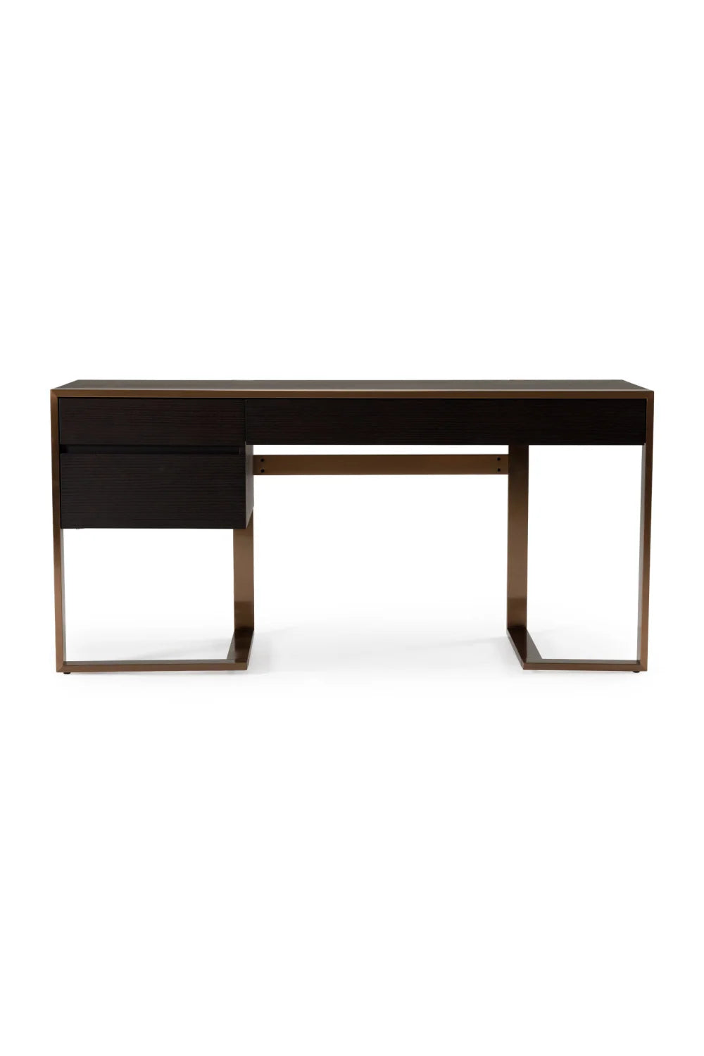 Luxury Rose Gold 3-Drawer Modern Desk European Style for Villa