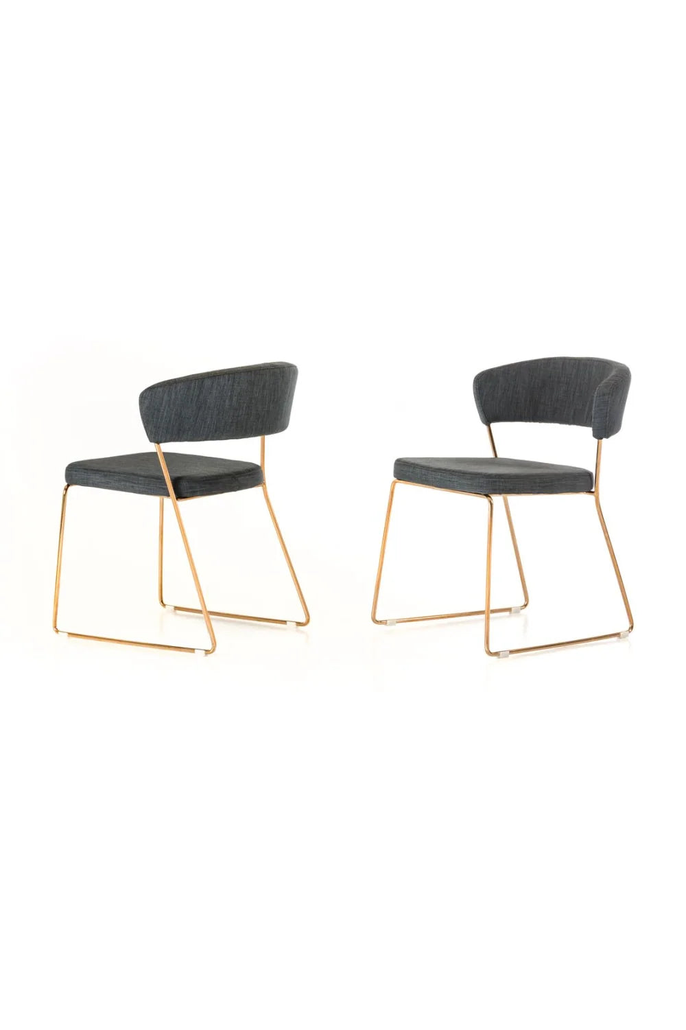 Luxury Rose Gold Modern Dining Chair European Style for Villa