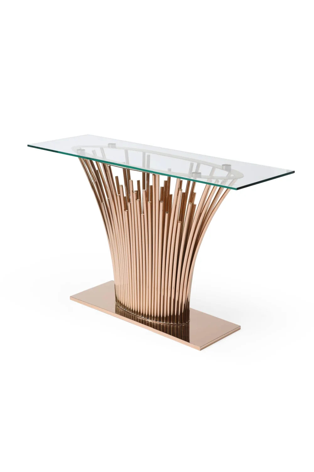 Luxury Rosegold Base Console Table Modern Italian Style for Villa