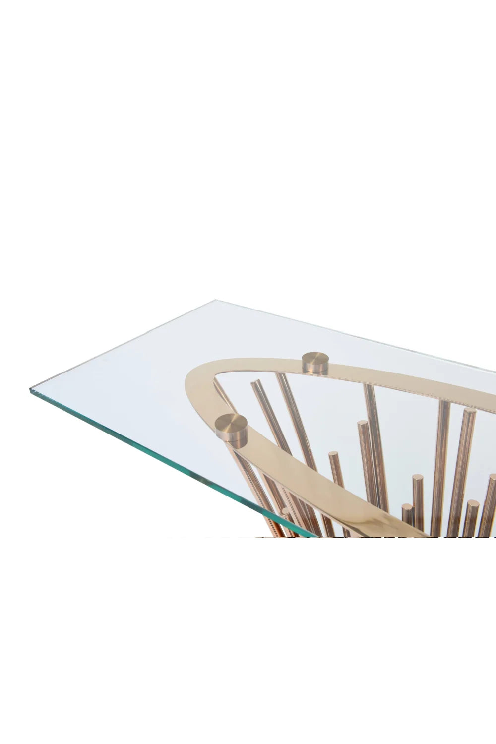 Luxury Rosegold Base Console Table Modern Italian Style for Villa