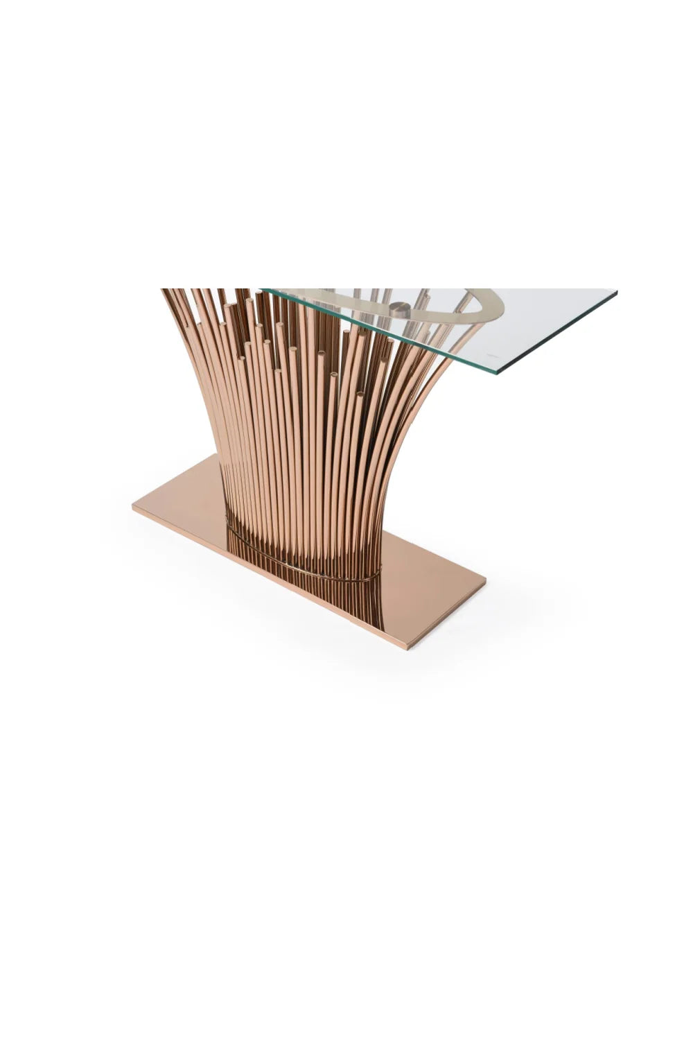Luxury Rosegold Base Console Table Modern Italian Style for Villa