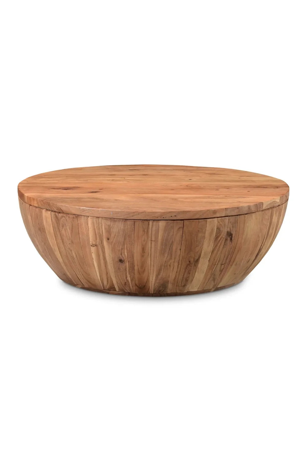 Luxury Round Acacia Storage Coffee Table Modern Italian Style for Villa