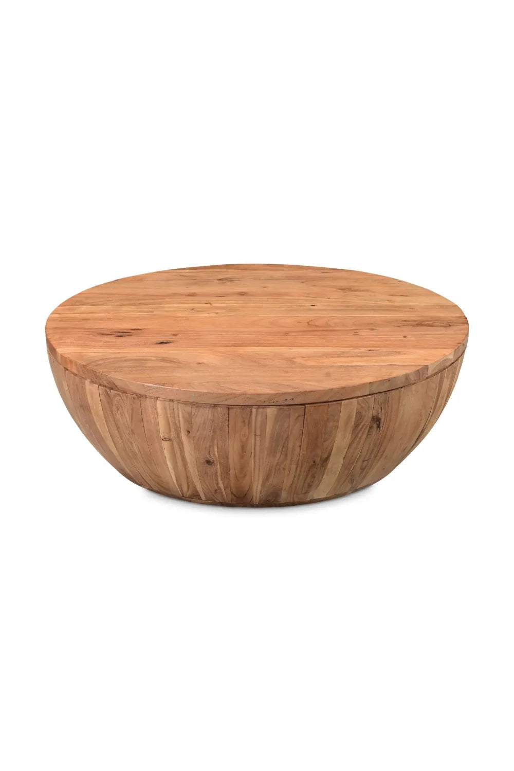 Luxury Round Acacia Storage Coffee Table Modern Italian Style for Villa