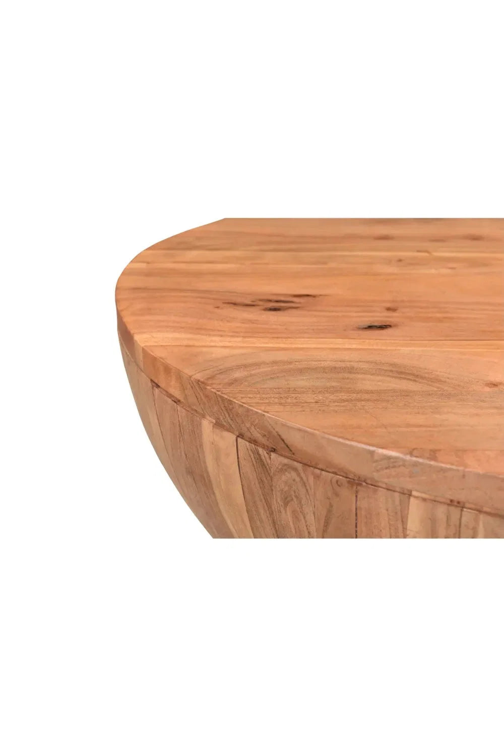 Luxury Round Acacia Storage Coffee Table Modern Italian Style for Villa
