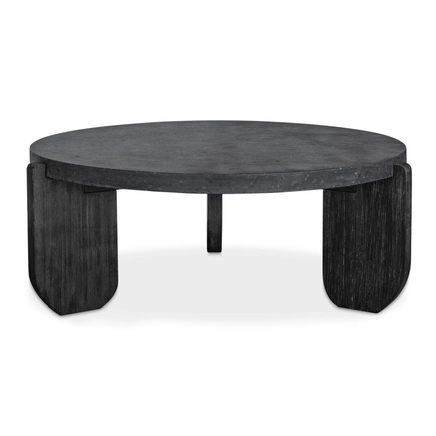 Luxury Round Acacia Wood Coffee Table Modern Italian Style for Villa