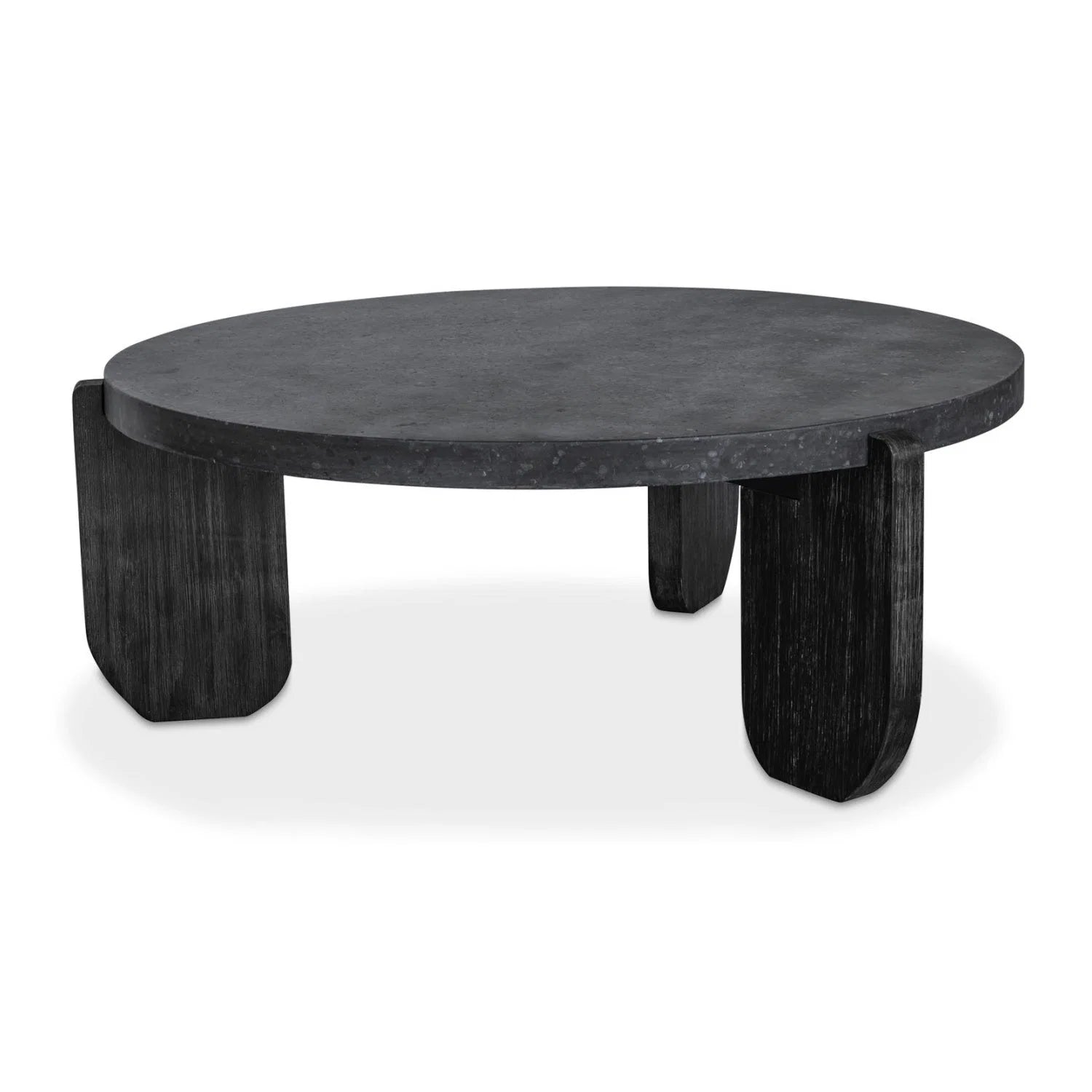 Luxury Round Acacia Wood Coffee Table Modern Italian Style for Villa