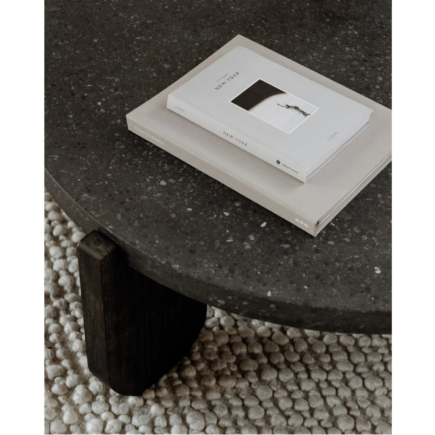 Luxury Round Acacia Wood Coffee Table Modern Italian Style for Villa