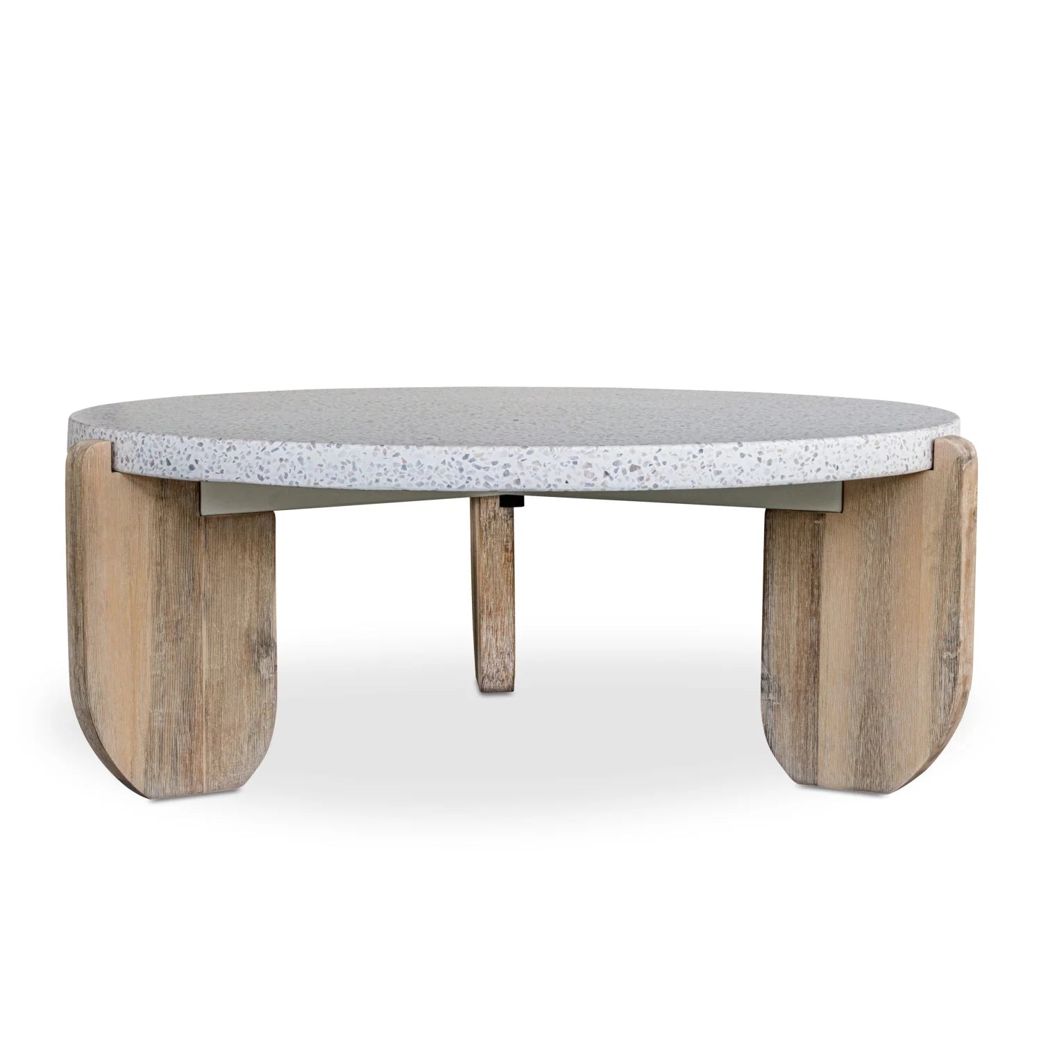 Luxury Round Acacia Wood Coffee Table Modern Italian Style for Villa