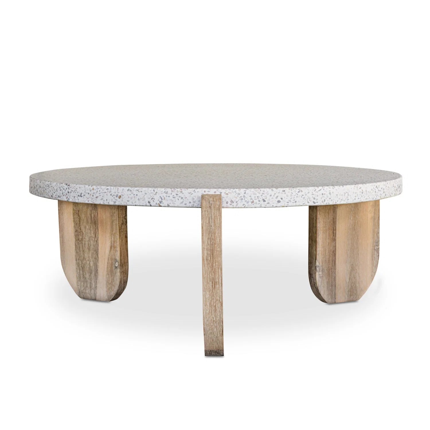 Luxury Round Acacia Wood Coffee Table Modern Italian Style for Villa