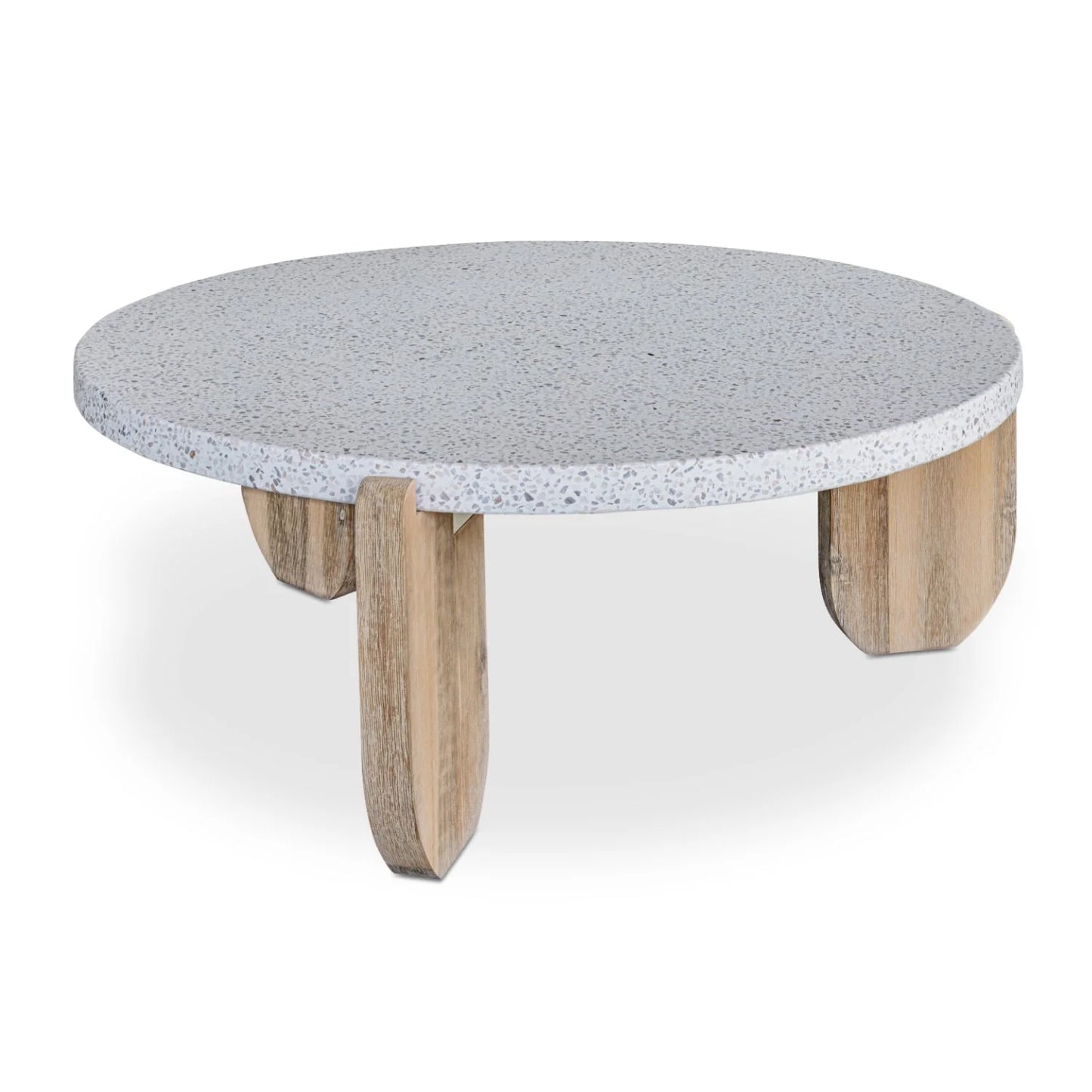 Luxury Round Acacia Wood Coffee Table Modern Italian Style for Villa