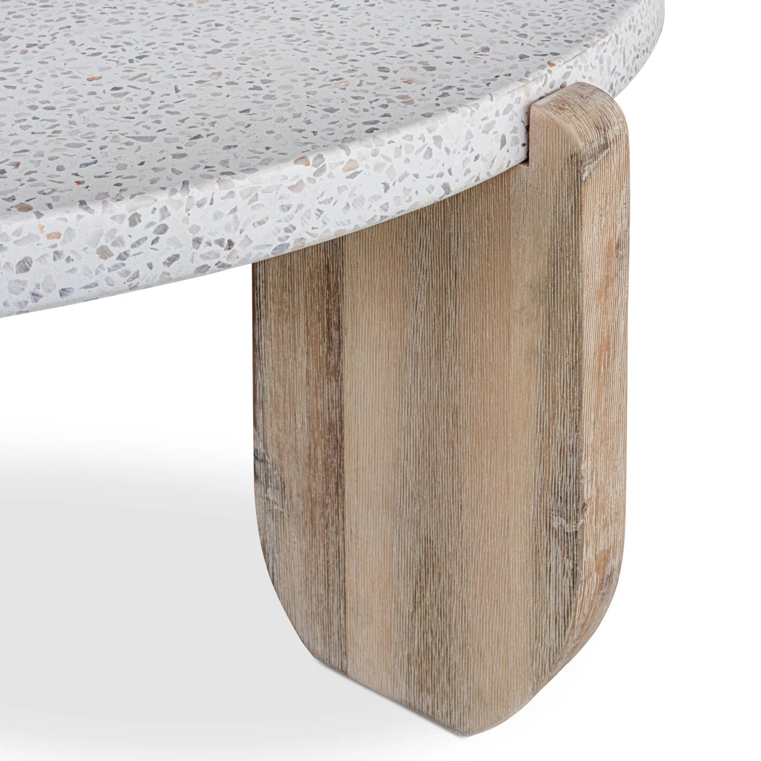 Luxury Round Acacia Wood Coffee Table Modern Italian Style for Villa