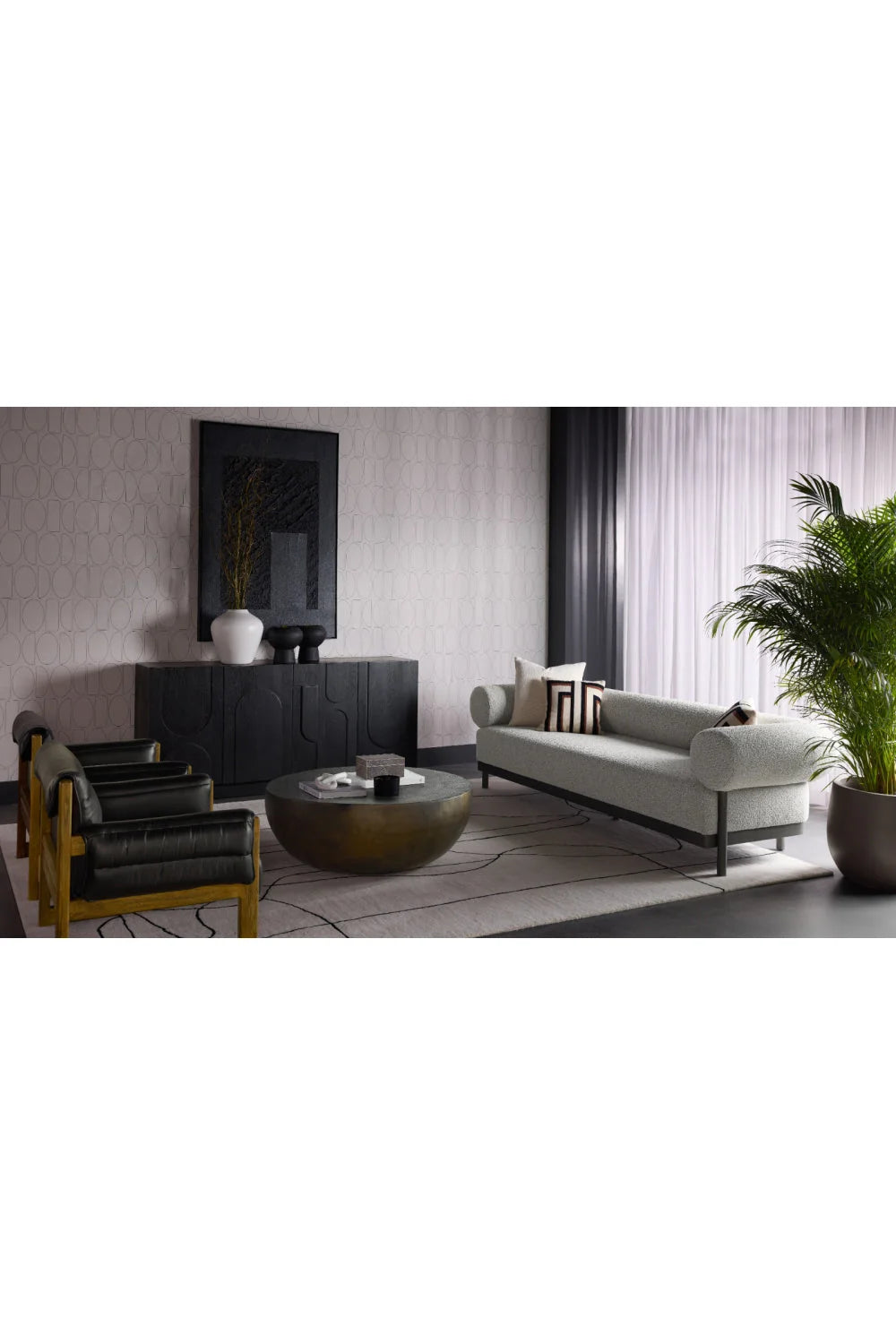 Luxury Round Antique Bronze Coffee Table Modern Italian Style for Villa