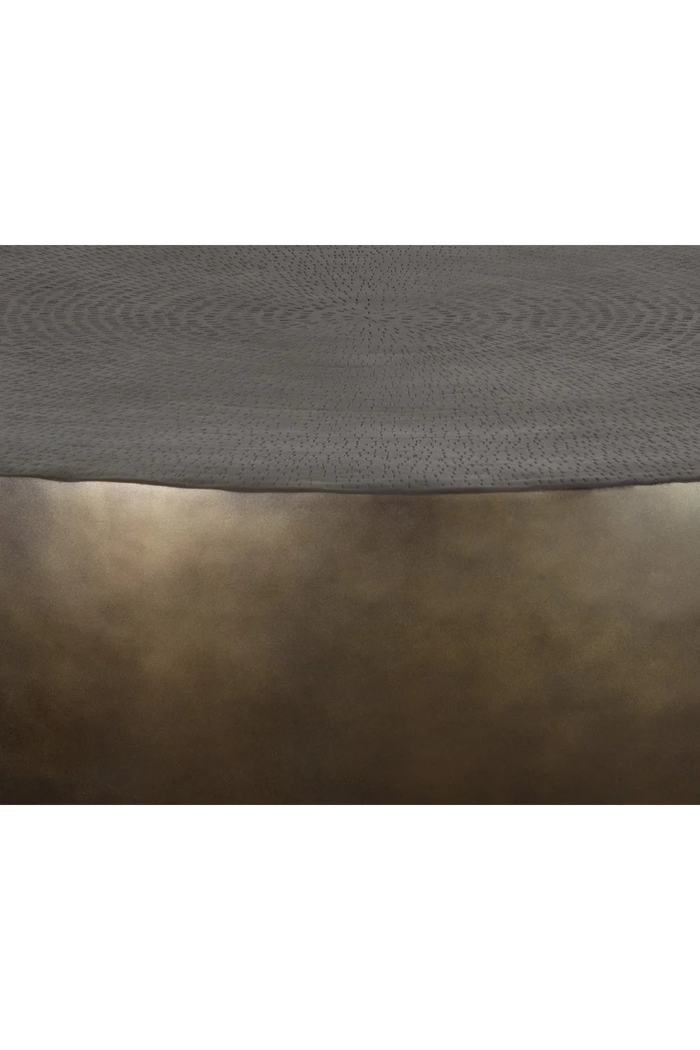 Luxury Round Antique Bronze Coffee Table Modern Italian Style for Villa