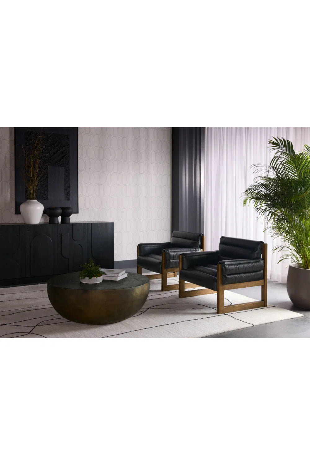 Luxury Round Antique Bronze Coffee Table Modern Italian Style for Villa