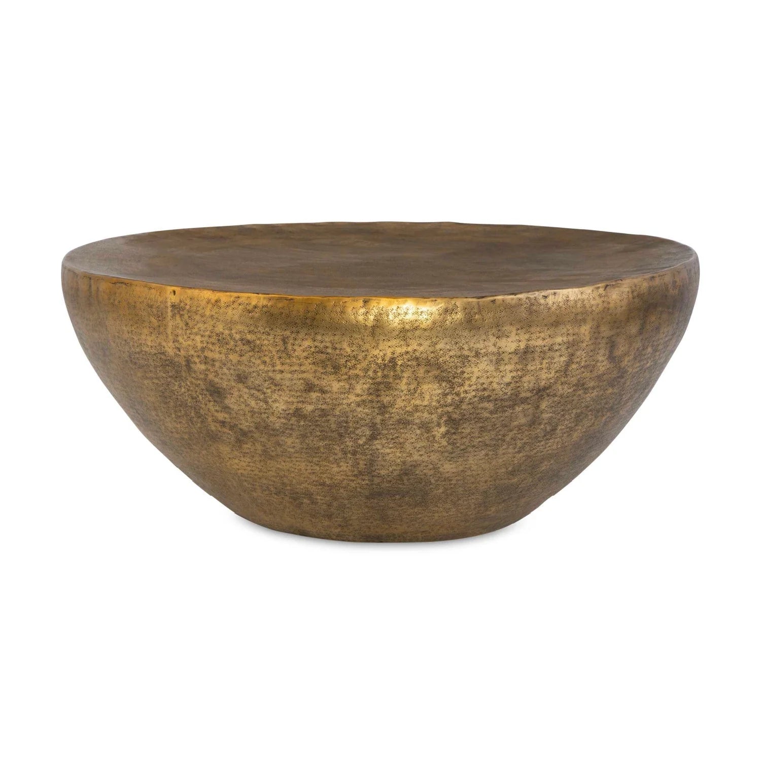 Luxury Round Antique Gold Aluminum Coffee Table Modern Italian Style for Villa