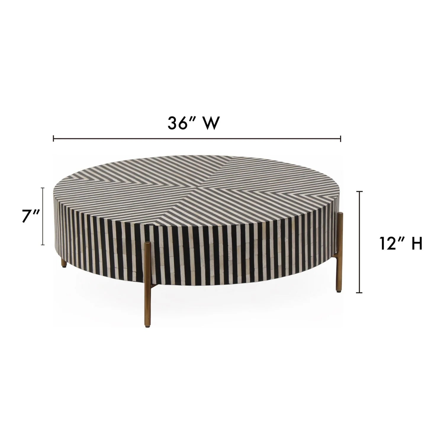 Luxury Round Art Deco Coffee Table Modern Italian Style for Villa