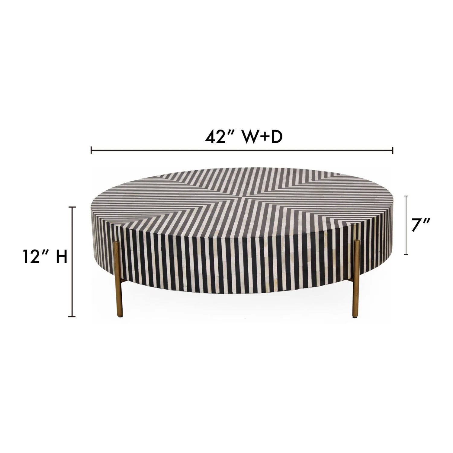 Luxury Round Art Deco Coffee Table Modern Italian Style for Villa