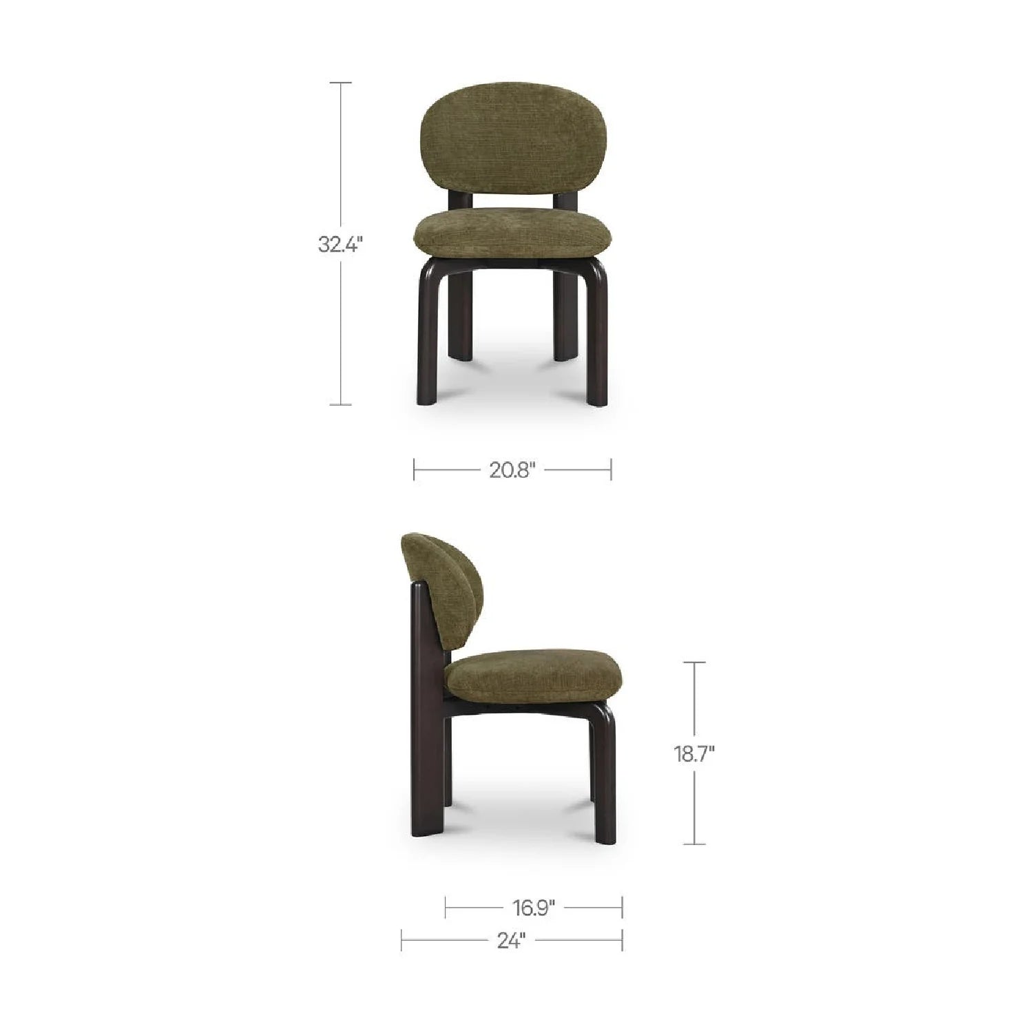 Luxury Round-Back Modern Dining Chair European Style for Villa