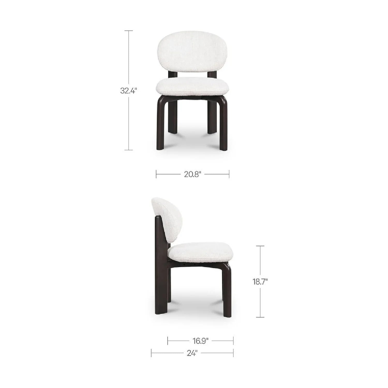 Luxury Round-Back Modern Dining Chair European Style for Villa