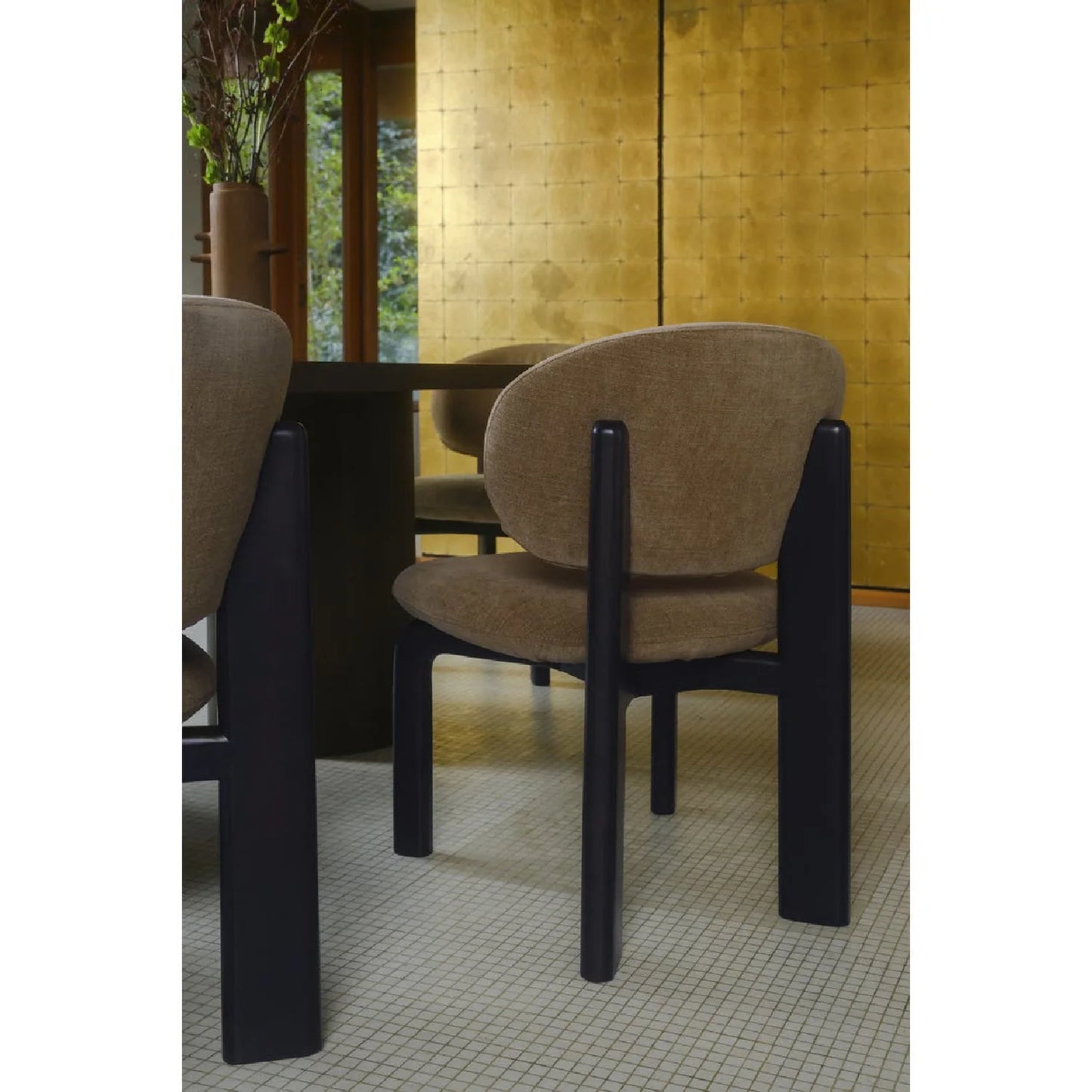 Luxury Round-Back Modern Dining Chair European Style for Villa