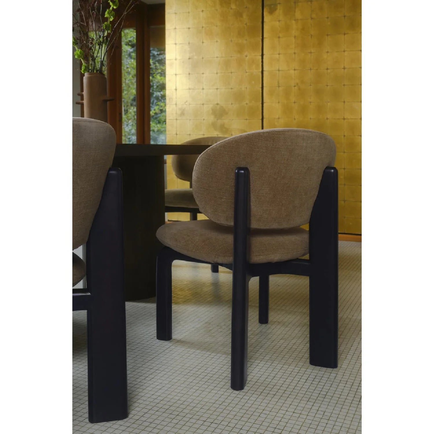 Luxury Round-Back Modern Dining Chair European Style for Villa