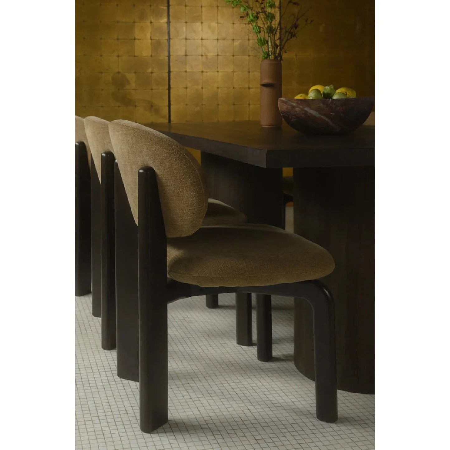 Luxury Round-Back Modern Dining Chair European Style for Villa