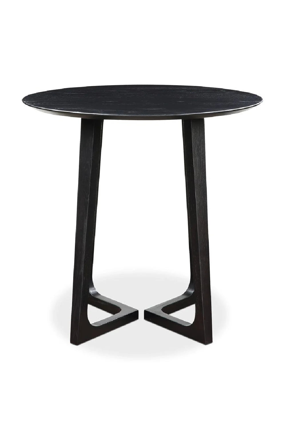Luxury Round Black Ash Counter Table Modern Italian Style for Villa