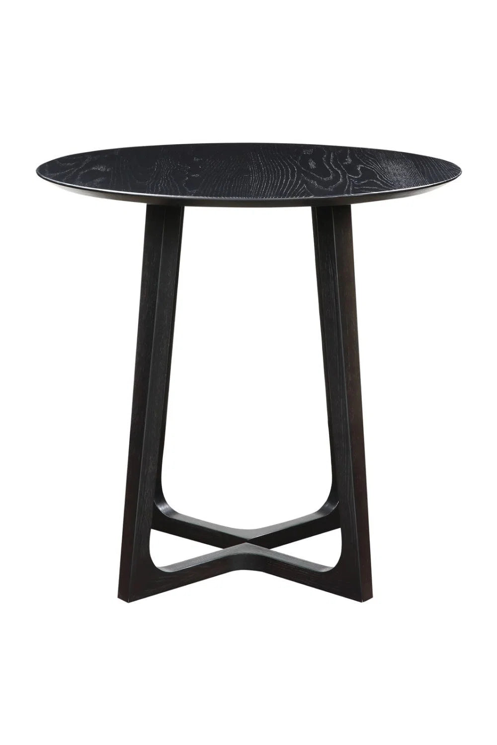 Luxury Round Black Ash Counter Table Modern Italian Style for Villa