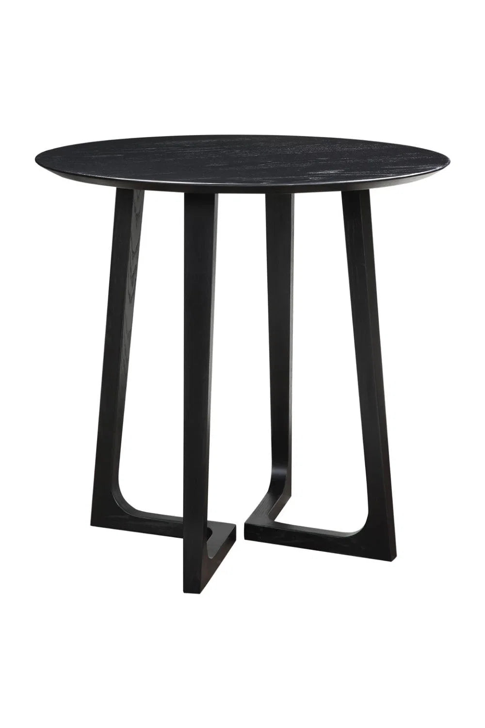 Luxury Round Black Ash Counter Table Modern Italian Style for Villa
