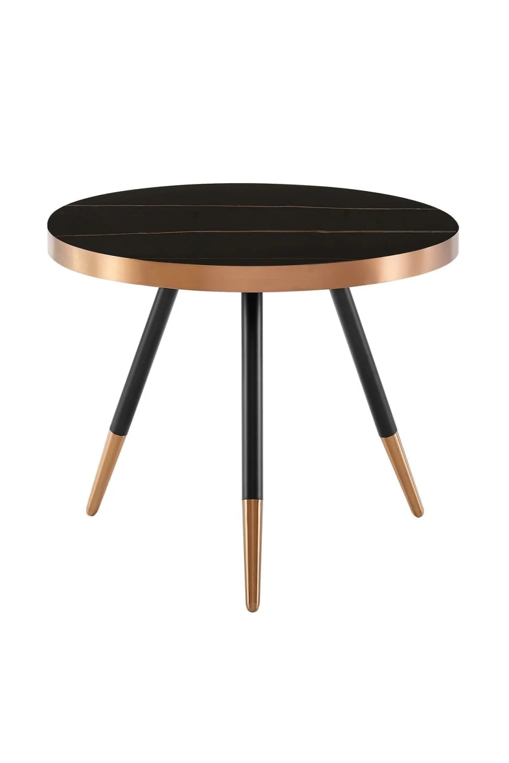 Luxury Round Black Ceramic Coffee Table Modern Italian Style for Villa