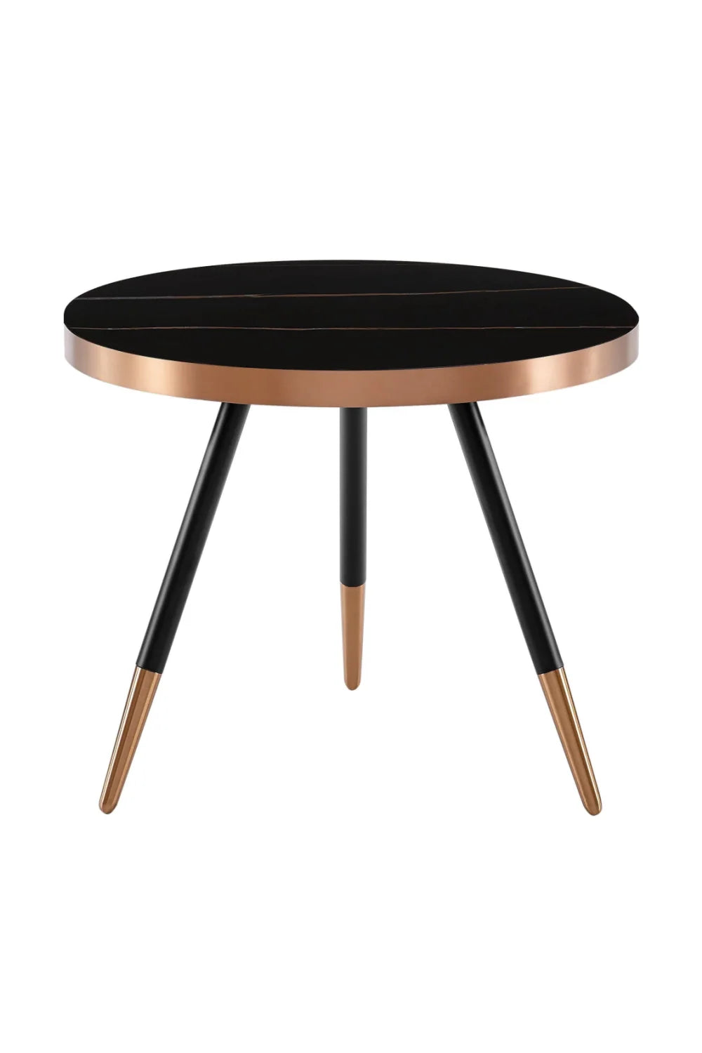 Luxury Round Black Ceramic Coffee Table Modern Italian Style for Villa