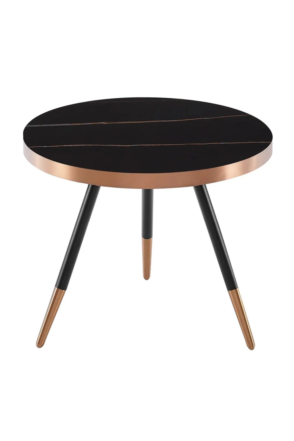 Luxury Round Black Ceramic Coffee Table Modern Italian Style for Villa