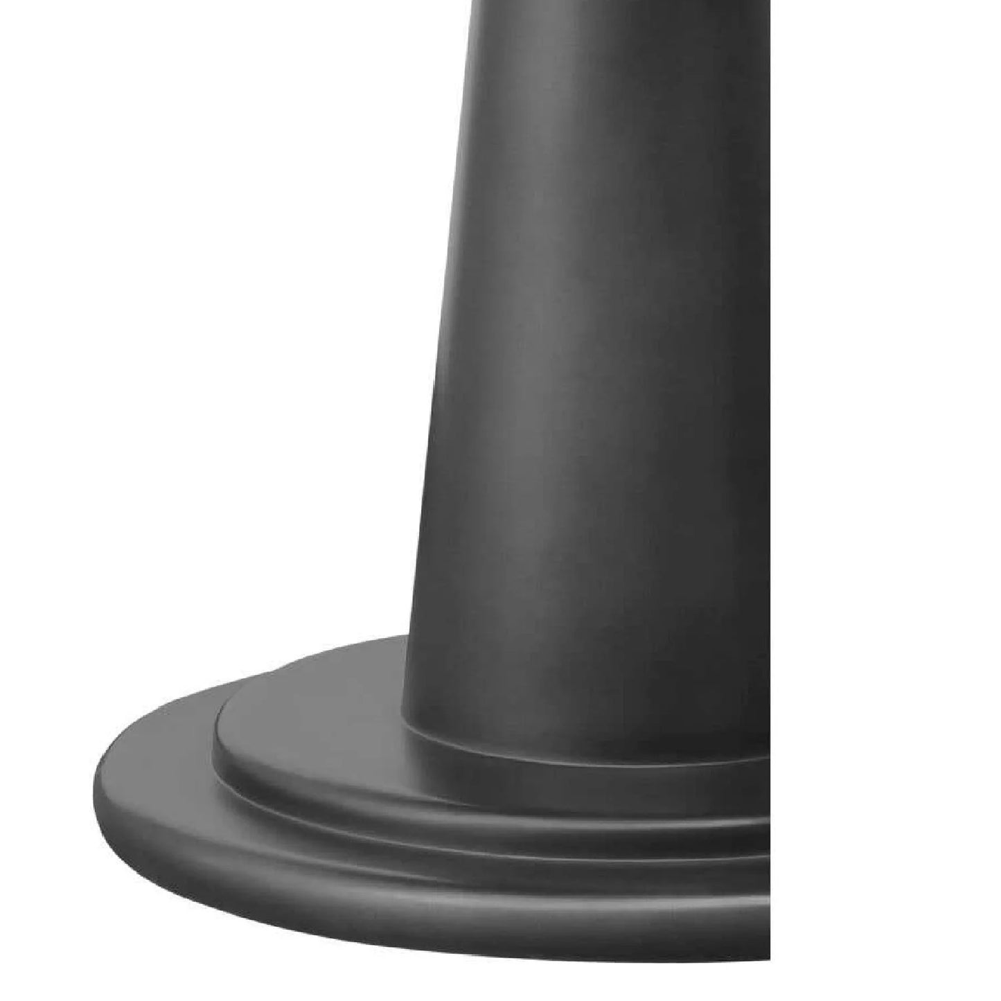 Luxury Round Black Concrete Coffee Table Modern Italian Style for Villa