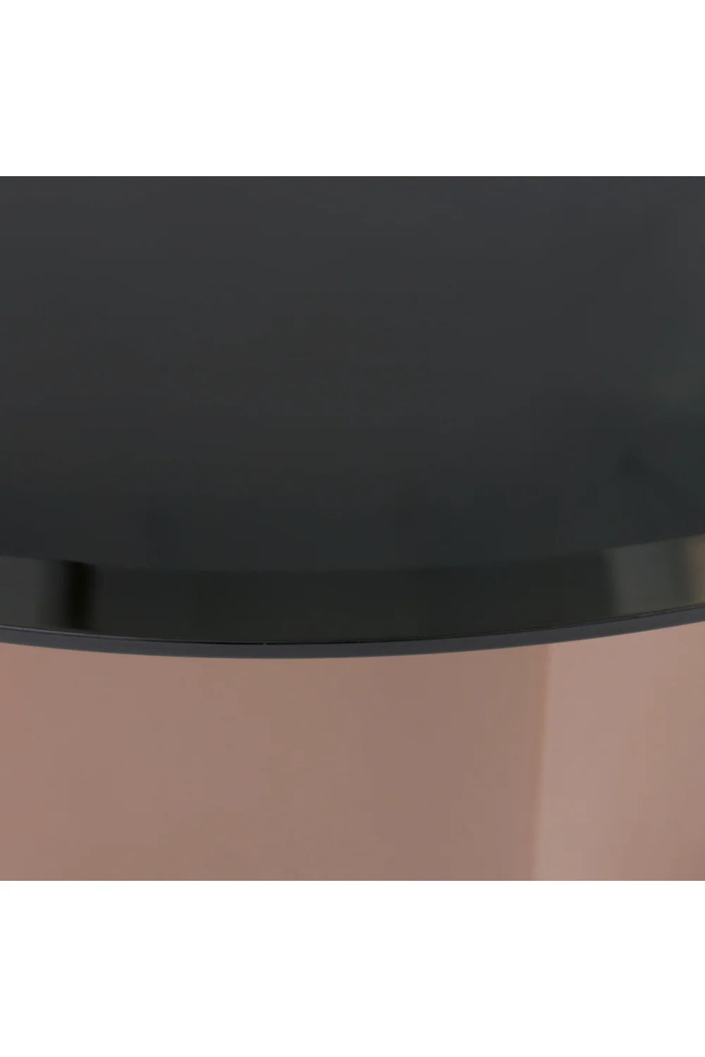 Luxury Round Black Glass Nesting Coffee Table Modern Italian Style for Villa