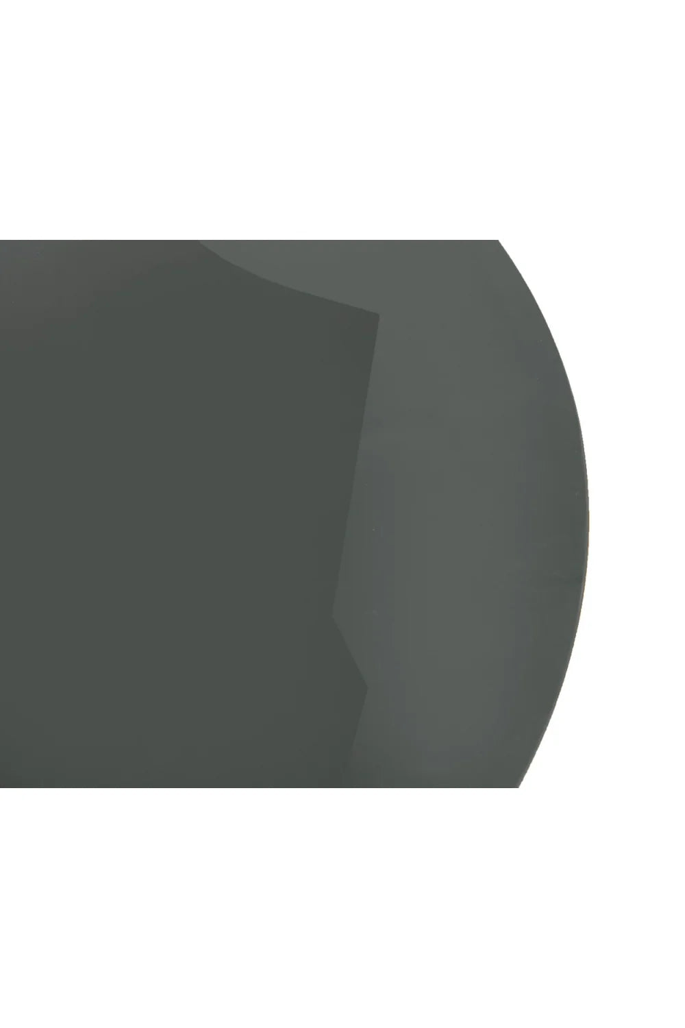 Luxury Round Black Glass Nesting Coffee Table Modern Italian Style for Villa