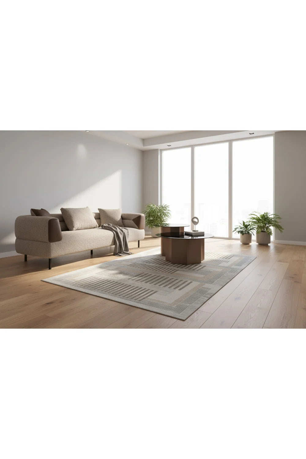 Luxury Round Black Glass Nesting Coffee Table Modern Italian Style for Villa