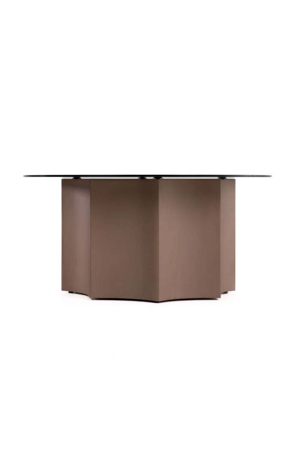 Luxury Round Black Glass Nesting Coffee Table Modern Italian Style for Villa