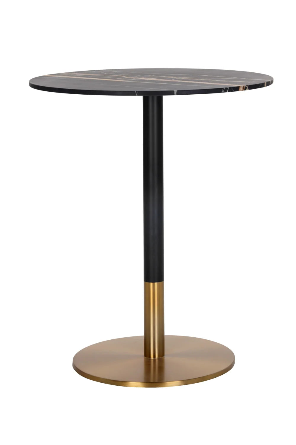 Luxury Round Black Marble Bar Table Modern Italian Style for Villa