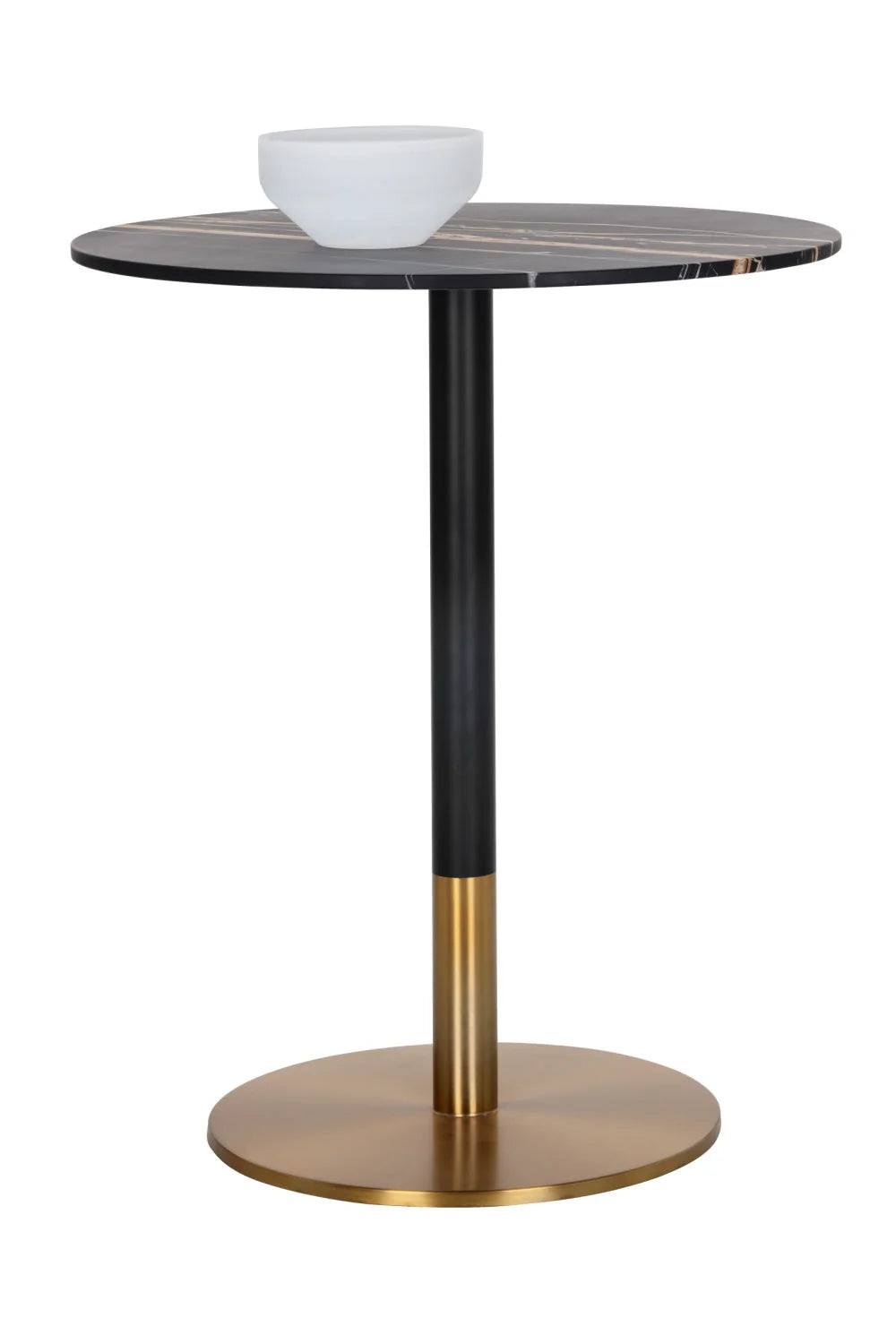 Luxury Round Black Marble Bar Table Modern Italian Style for Villa