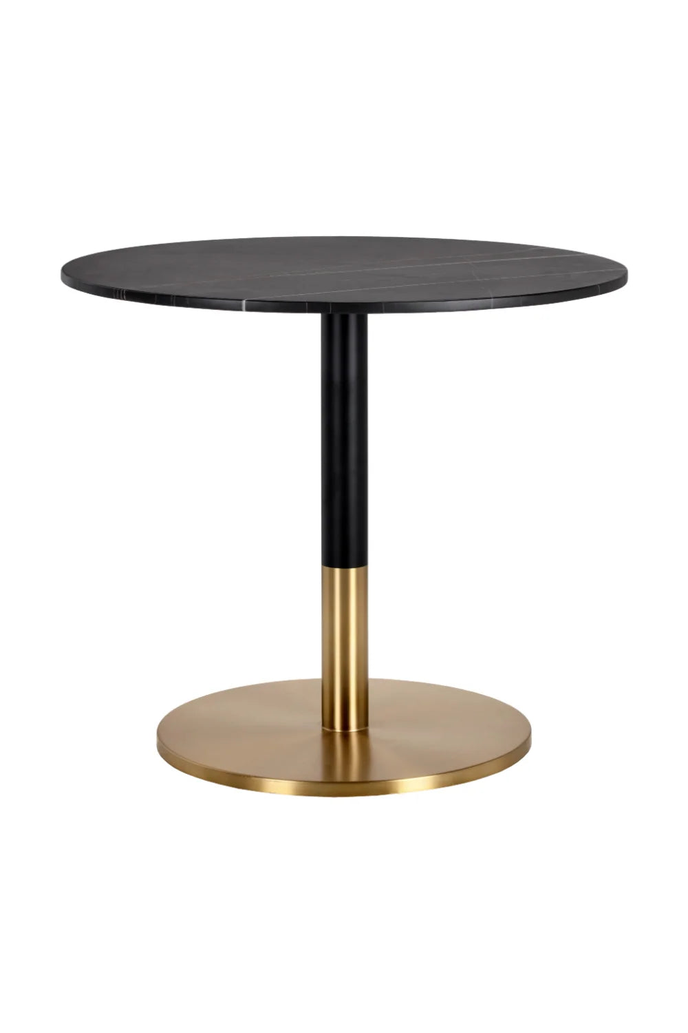 Luxury Round Black Marble Bistro Table Modern Italian Style for Villa