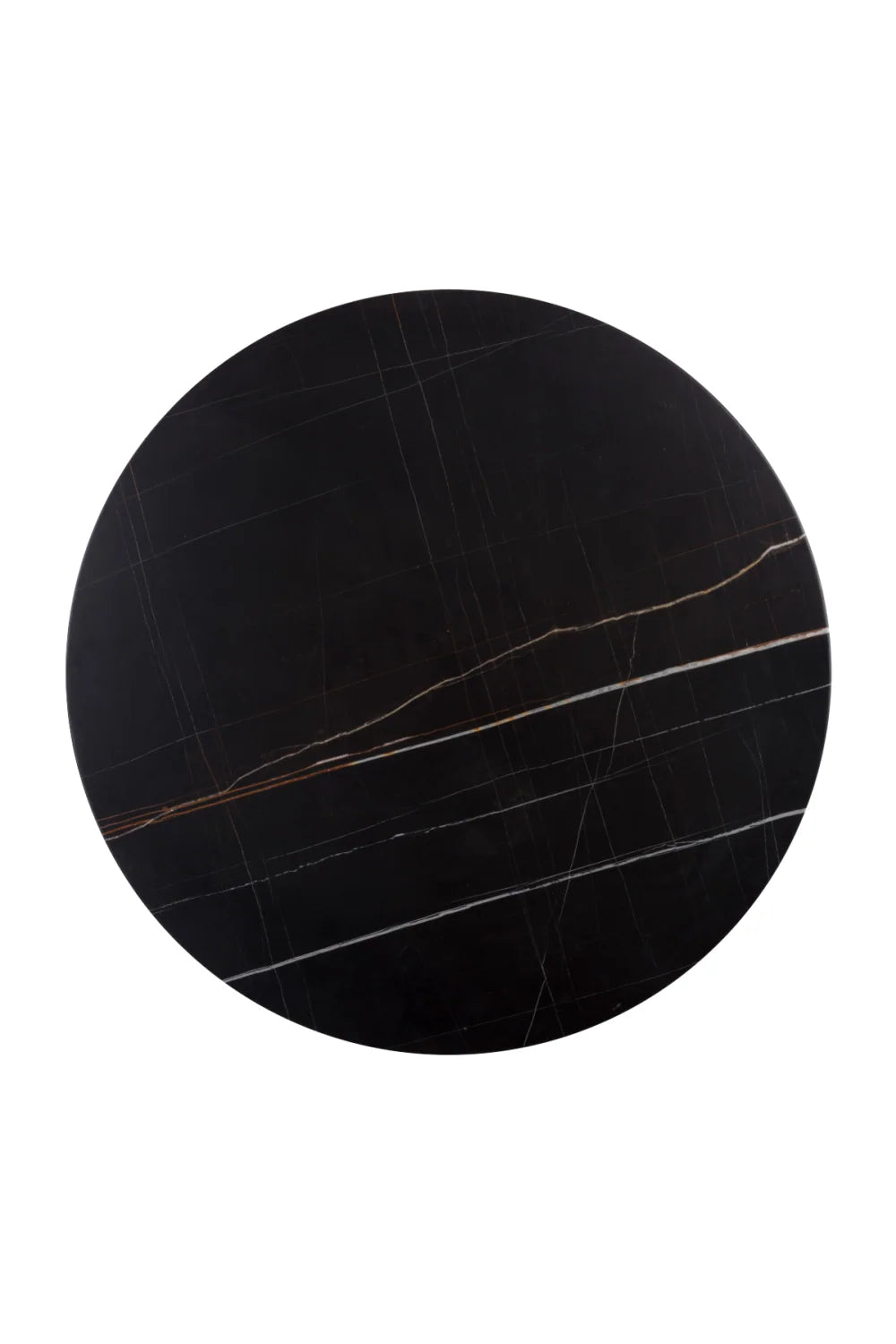 Luxury Round Black Marble Bistro Table Modern Italian Style for Villa