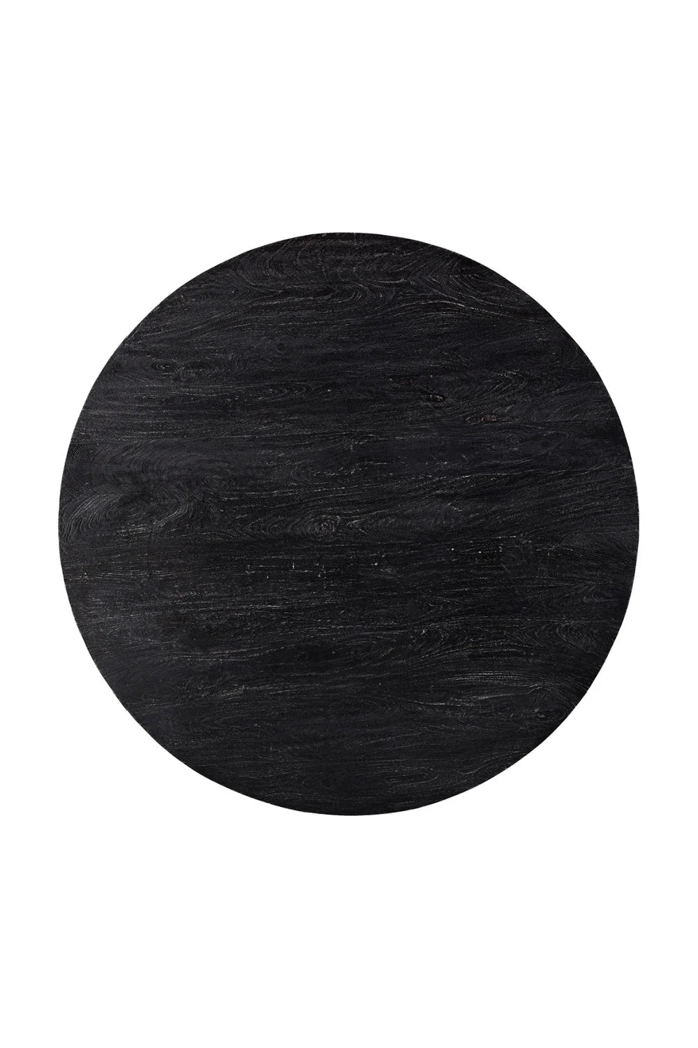 Luxury Round Black Wood Dining Table Modern Italian Style for Villa